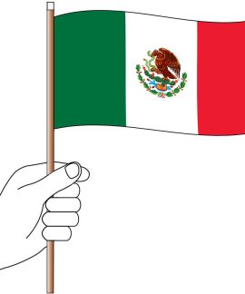 Mexico Hand Flag Handwaver