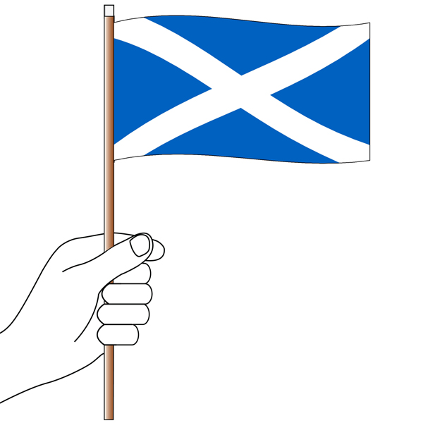 Scotland Handwaver Hand Flag