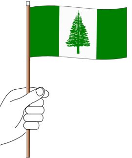 Norfolk Island Hand Flag Handwaver