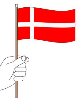 Denmark Handwaver  Hand Flag