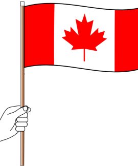 Canada Large Hand Flag Handwaver