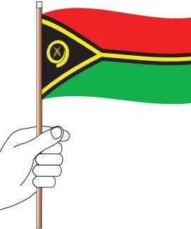 Vanuatu Hand Flag Handwaver
