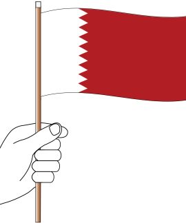 Qatar Hand Flag Handwaver