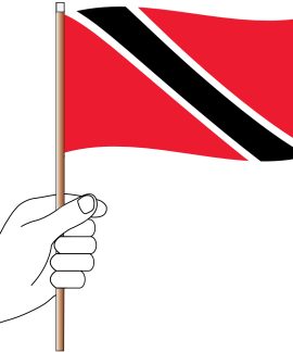 Trinidad and Tobago Hand Flag Handwaver