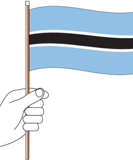 Botswana Flag Handwaver 300mm x 150mm (Knitted)