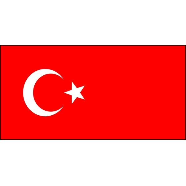 Turkey fully sewn flag