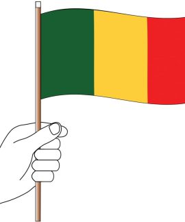 Mali Handwaver Flag 300mm x 150mm (Knitted)
