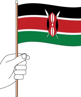 Kenya Handwaver Flag 300mm x 150mm (Knitted)