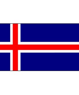 Flag of Iceland with red and white cross