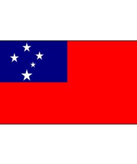 Flag of Samoa with red and blue colors