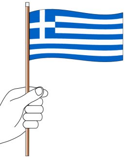 Greece Hand Flag Handwaver