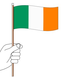 Ireland Hand Flag Handwaver