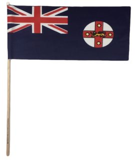 NSW State Hand Flag Handwaver