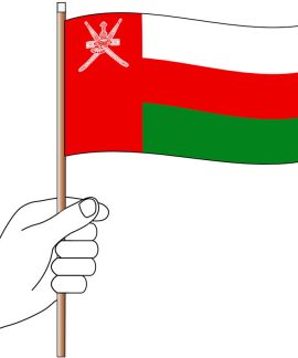 Oman Hand Flag Handwaver