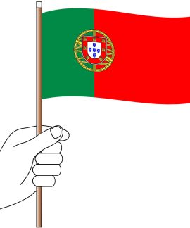 Portugal Hand Flag Handwaver