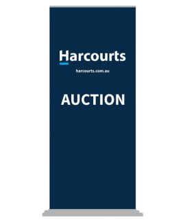 Harcourts Auction Pull Up Banner (deluxe base)