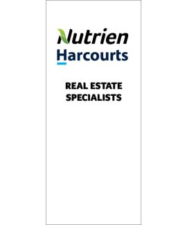 Nutrien Harcourts (2020) White Pull Up Banner 850 x 2000mm