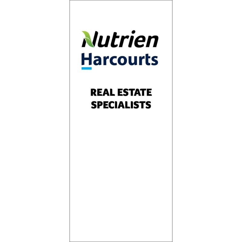 Nutrien Harcourts (2020) White Pull Up Banner 850 x 2000mm