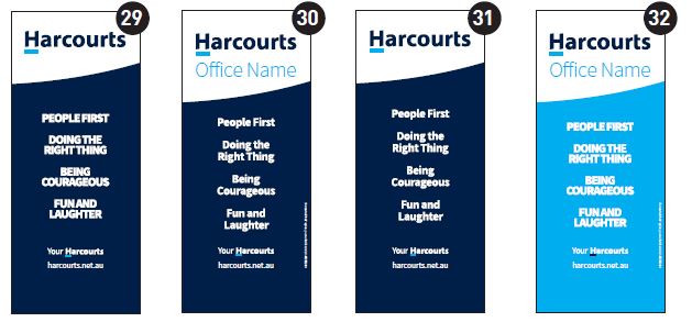 Harcourts BUB 'people first' designs Blue and Cyan