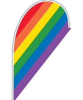 Rainbow Small Tear Drop Flag