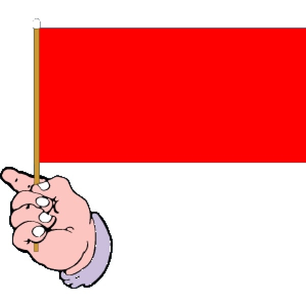 Red Hand Flag Handwaver