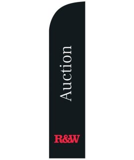 Richardson & Wrench Black Auction Medium Feather Flag
