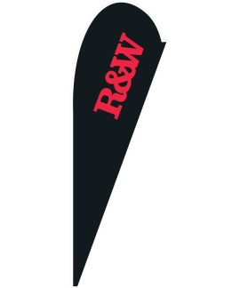 Richardson & Wrench Black Corporate Medium Tear Drop Flag