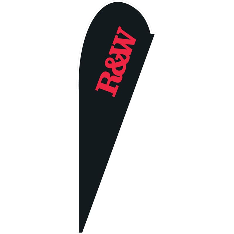 Richardson & Wrench Black Corporate Medium Tear Drop Flag