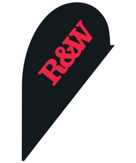 Richardson & Wrench Black Corporate Small Tear Drop Flag