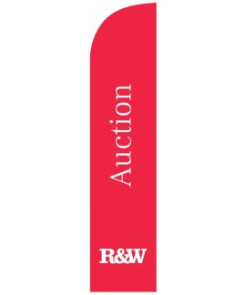 Richardson & Wrench Red Auction Medium Feather Flag