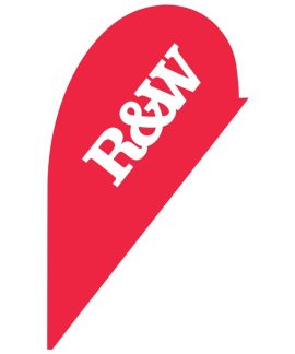 Richardson & Wrench Red Corporate Small Tear Drop Flag