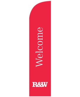 Richardson & Wrench Red Welcome Medium Feather Flag