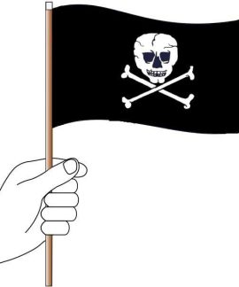 Pirate Handwaver Flag
