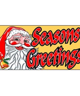 Seasons Greetings Flag (yellow background)
