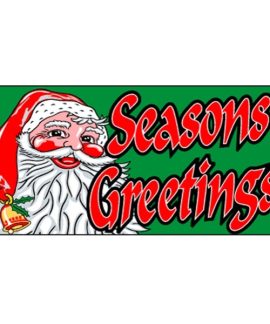 Seasons Greetings Flag (green background)