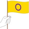 Intersex Handwaver Flag 300mm x 150mm (Knitted)