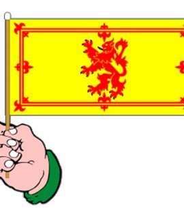 Scottish Rampant Lion Hand Flag Handwaver