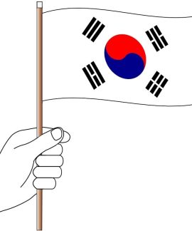 South Korea Hand Flag Handwaver