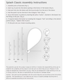 instructions to assemble splash flag poles