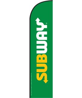 Subway Green Feather Flag