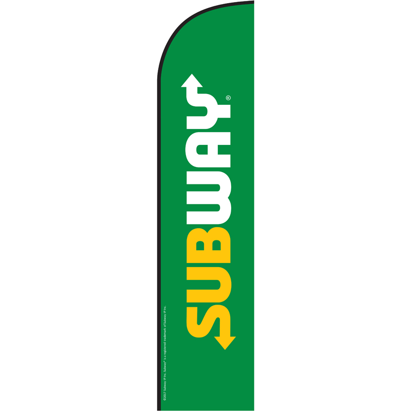 Subway Green Feather Flag