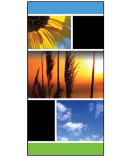 Summer Flag Sunflower and Sky 900mm x 1800mm (Knitted)