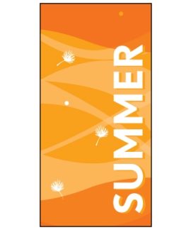 Summer Flag Orange Swirls 900mm x 1800mm (Knitted)
