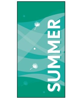Summer Flag Green Swirls 900mm x 1800mm (Knitted)