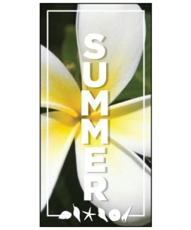 Summer Flag White Flower 900mm x 1800mm (Knitted)