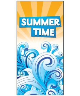 Summer Time Blue Flag 900mm x 1800mm (Knitted)