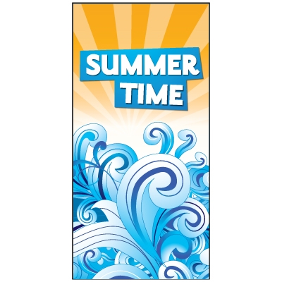 Summer Time Blue Flag 900mm x 1800mm (Knitted)