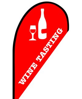 Wine Tasting Small Teardrop Flag