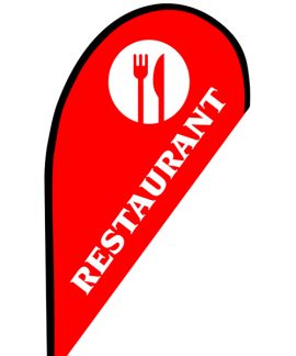 Restaurant Small Teardrop Flag