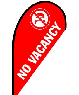 No Vacancy Small Teardrop Flag
